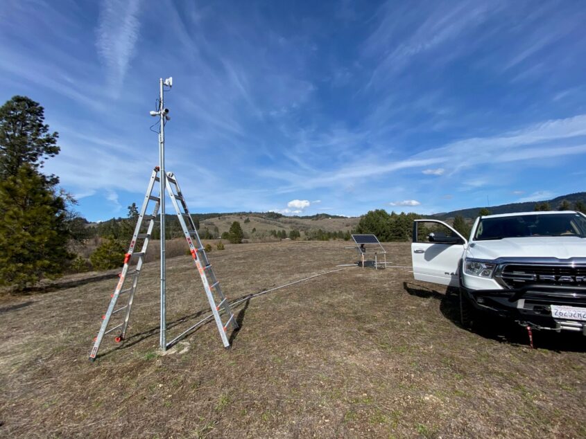 Truck at install of remote camera pole 2